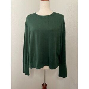 Gibson & Latimer Womens Green Crewneck Long Sleeve Sweater Size XL NWT $119 MSRP